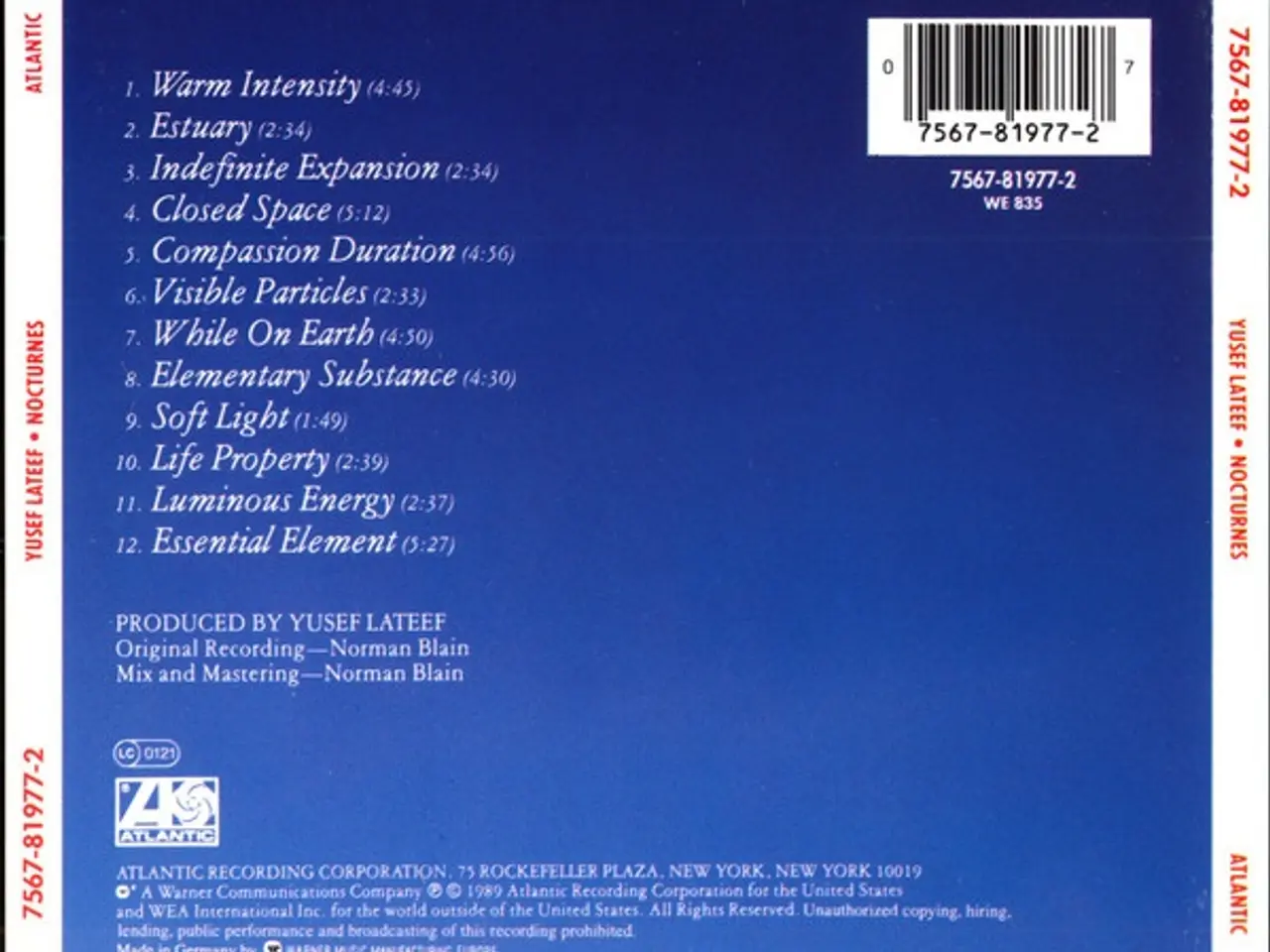 Billede 2 - Yusef Lateef – Nocturnes – CD