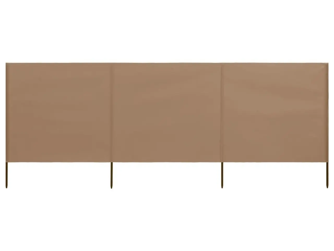 Billede 3 - 3-panels læsejl stof 400 x 120 cm gråbrun