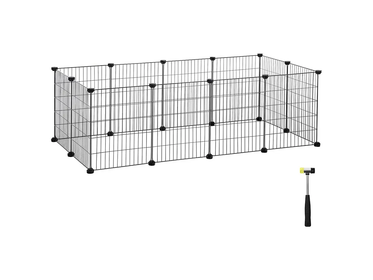 Billede 1 - Smådyrs løbegård i metal - sort, 143 x 73 x 46 cm