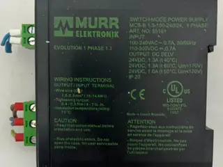 Murr Elektronik 85161 DIN Rail strømforsyning 1.3A