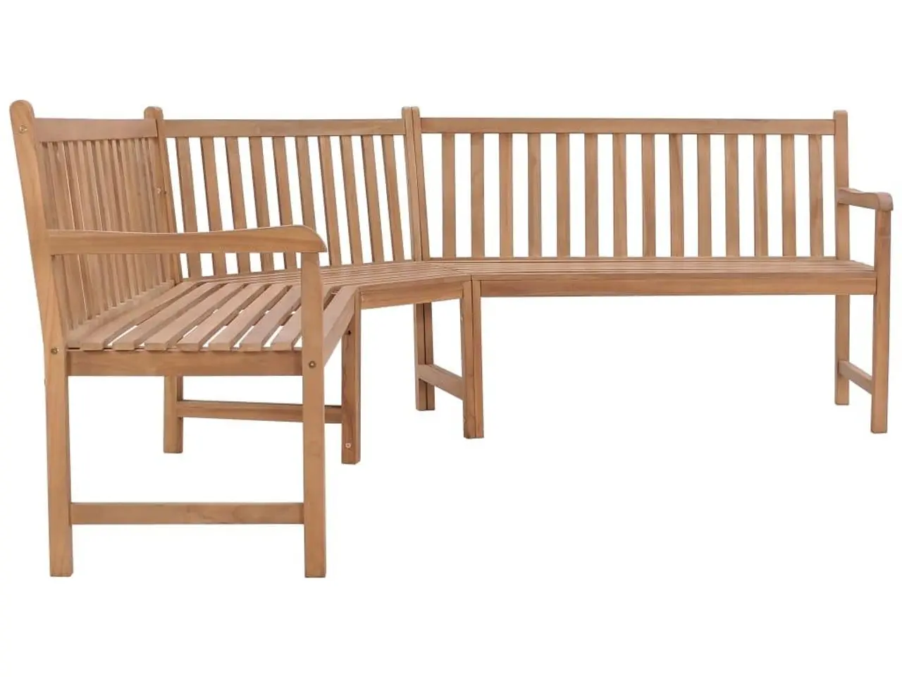 Billede 2 - Hjørnebænk til haven 185x185x90 cm massivt teaktræ
