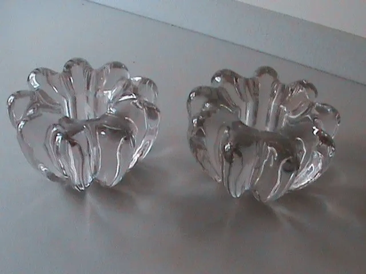 Billede 1 - Lysestager i klart glas