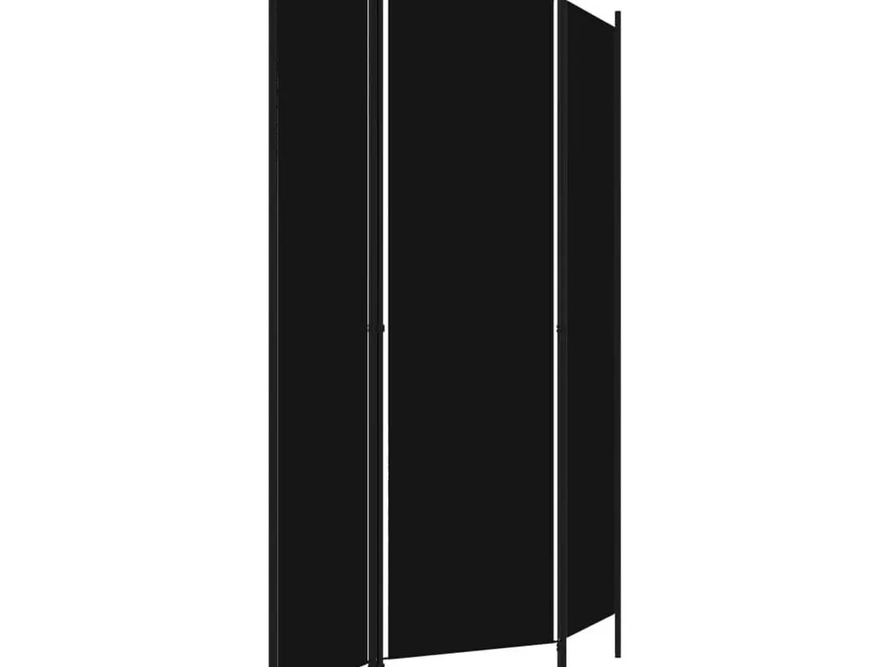 Billede 3 - 3-panels rumdeler 150 x 180 cm sort