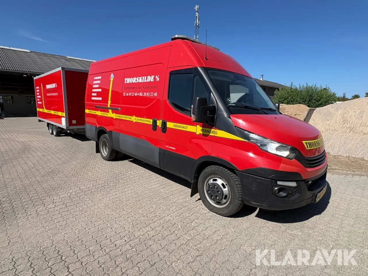 Billede 2 - Specialvogn Iveco Daily 35C18H 12M3 med trailer til strømpeforing og Partliner