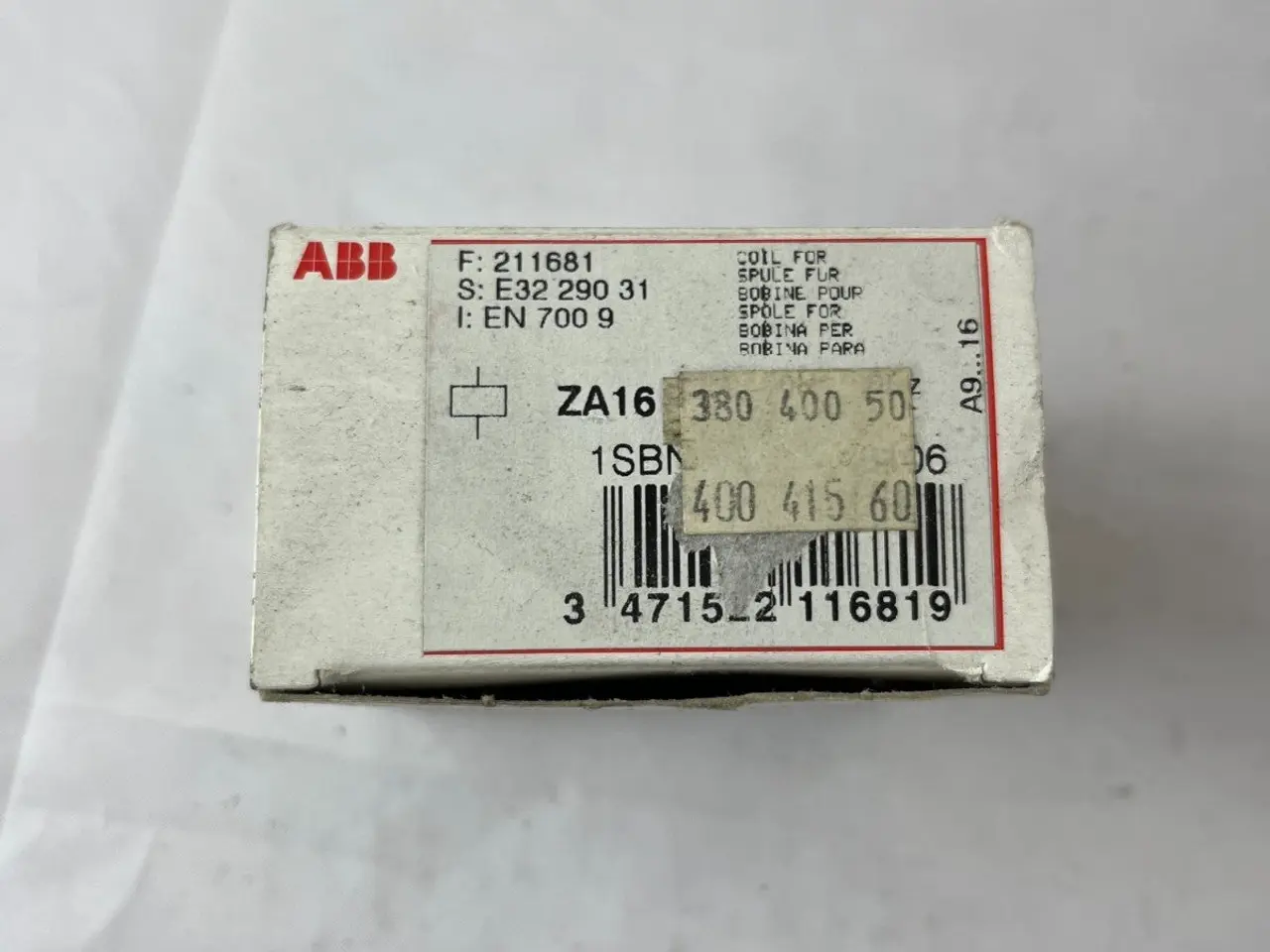 Billede 4 - ABB ZA16-81 kontaktor Coil 380–400 V 50 Hz / V