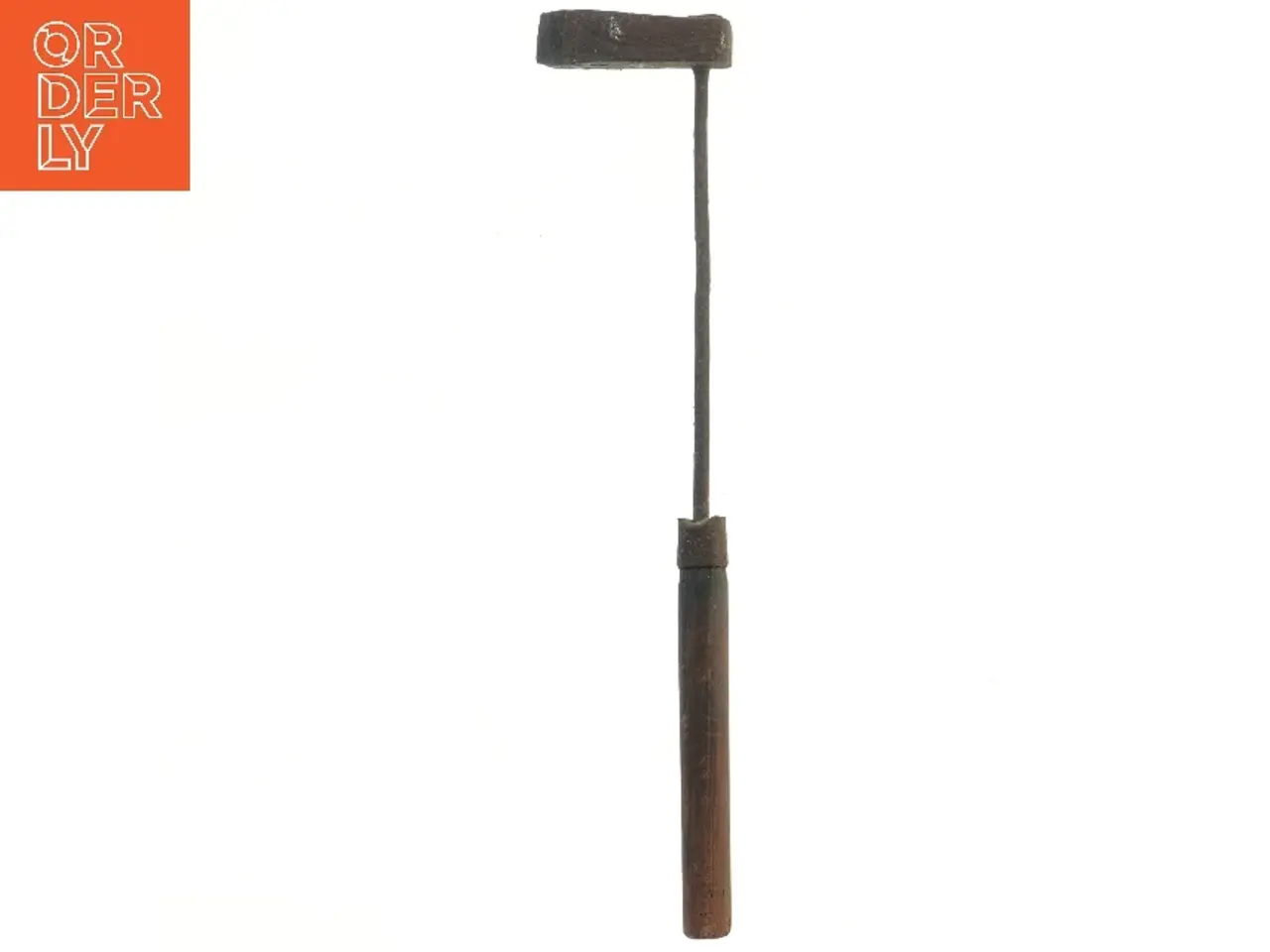 Billede 2 - Antik loddekolbe med træhåndtag (str. 45 cm)