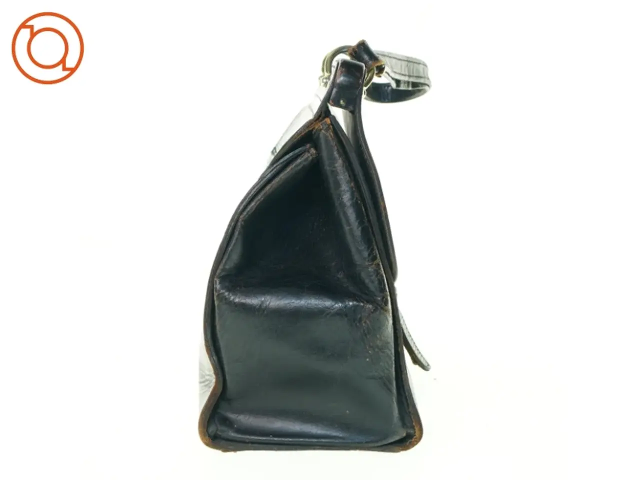 Billede 4 - Vintage Retro Kernelæder Taske (str. 37 x 14 x 27 cm)