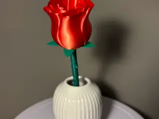 Rose silke rød