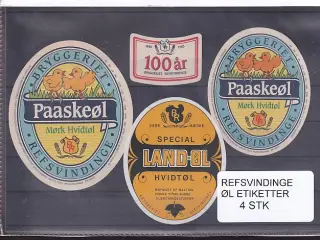 Etiketter - Refsvindinge  4 Stk.