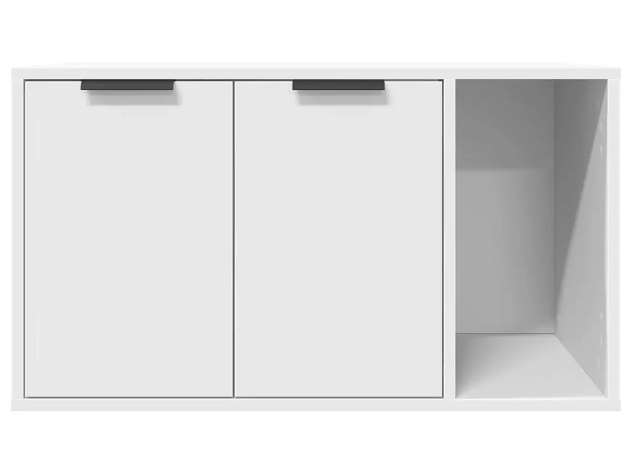 Billede 5 - Toiletskjuler til kattebakke - konstrueret træ, hvid 80×50×45 cm