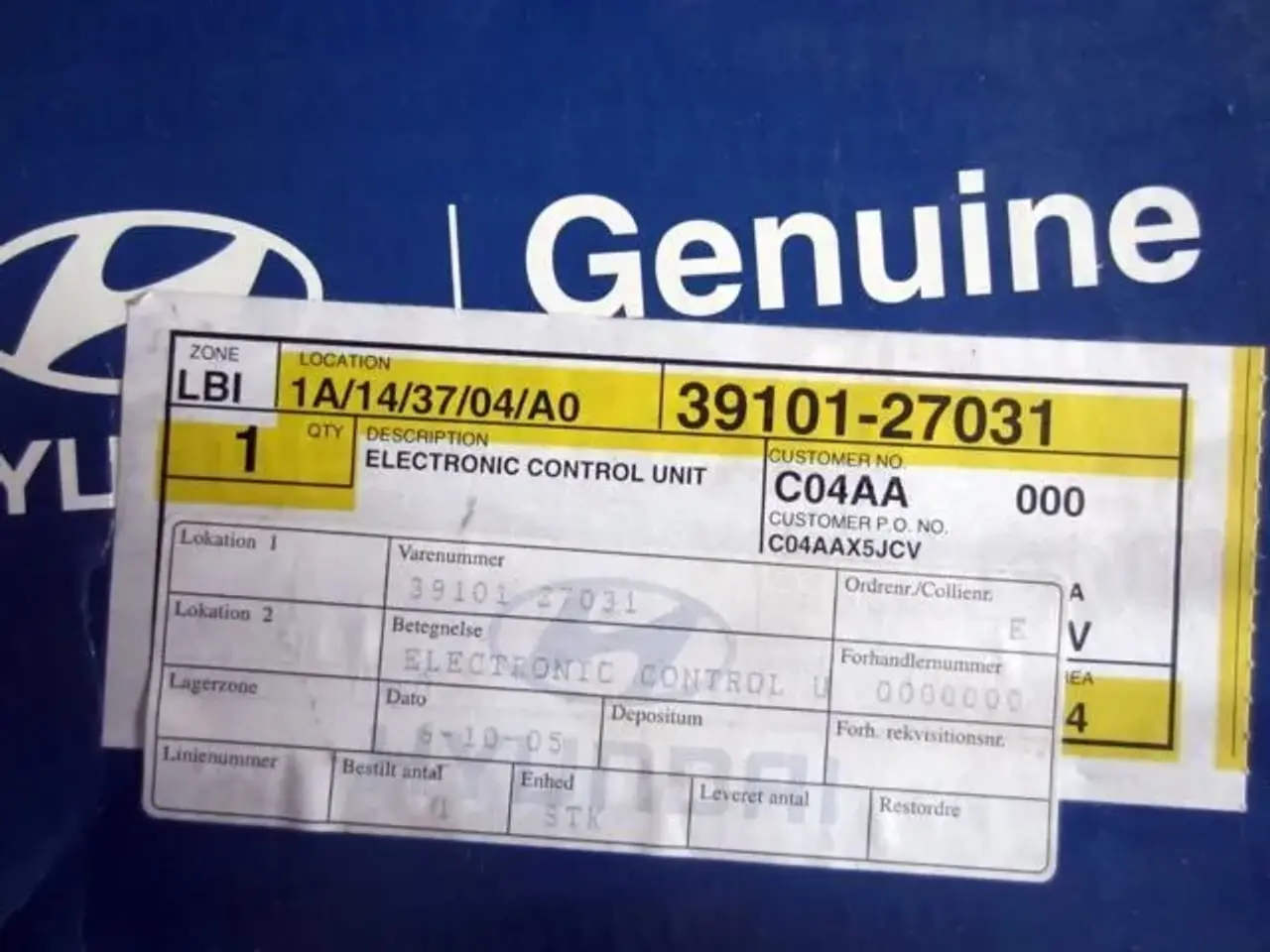 Billede 1 - Injection electronic control unit Hyundai Elantra