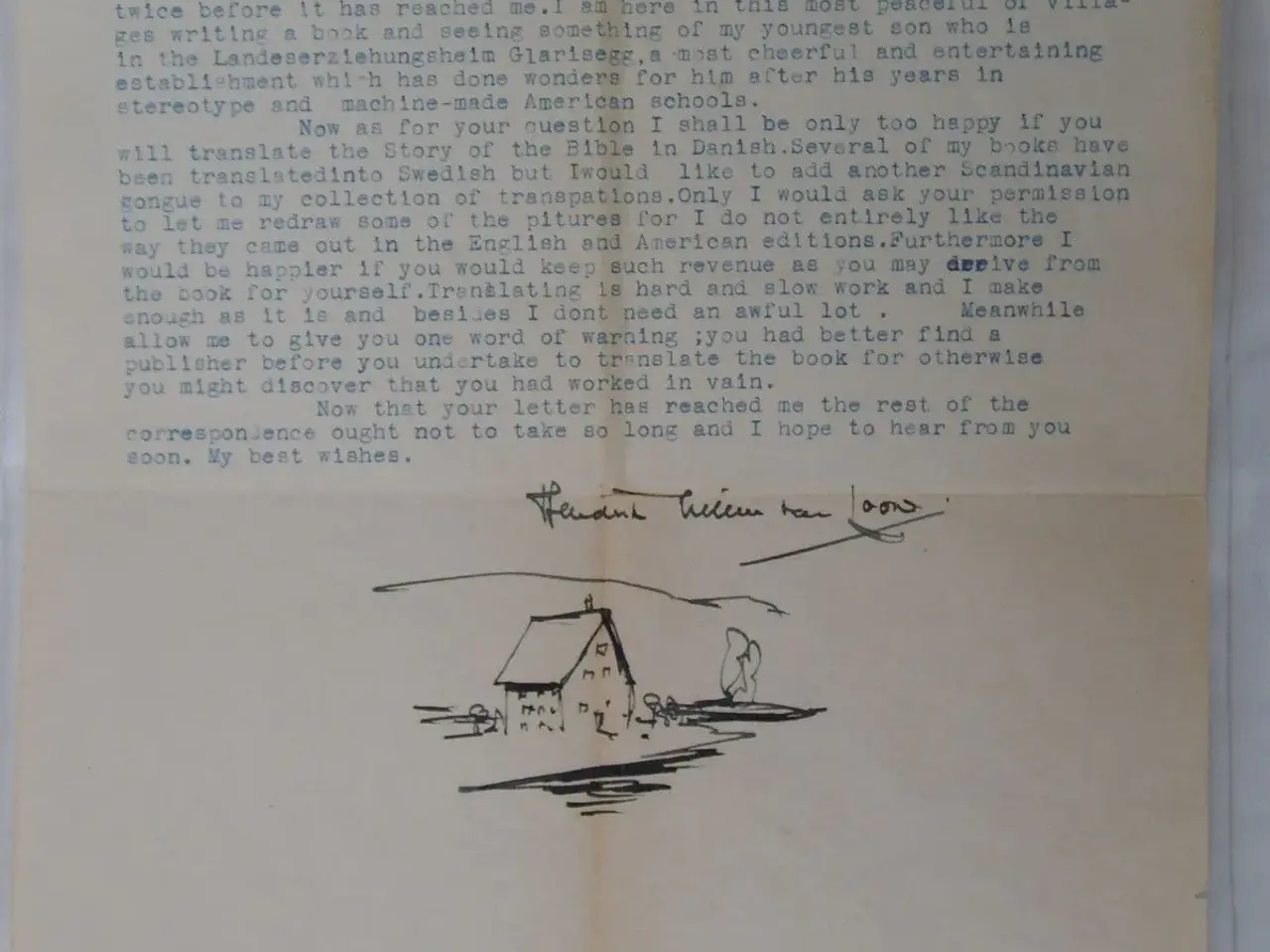Billede 1 - Hendrik Willem Van Loon brev