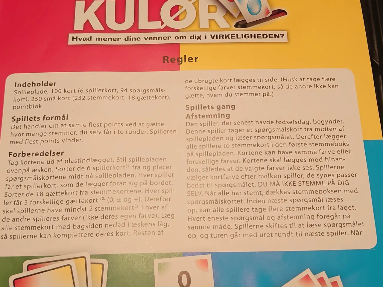 Billede 3 - "Bekend Kulør" Sjovt selskabs quizspil