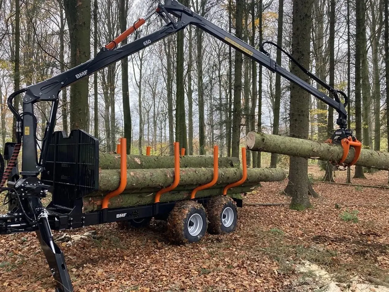 Billede 2 - BMF 8T2 skovvogn med 6,5 m kran