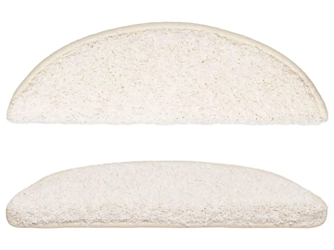 Billede 4 - Trappemåtter 15 stk. 56x17x3 cm hvide halvrunde