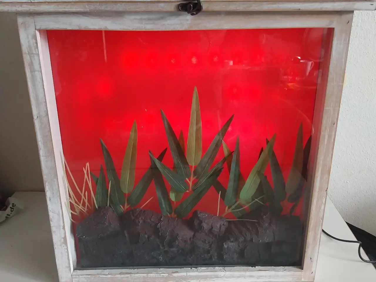 Billede 1 - Kasse med lys. 52 x 43 x 19 cm
