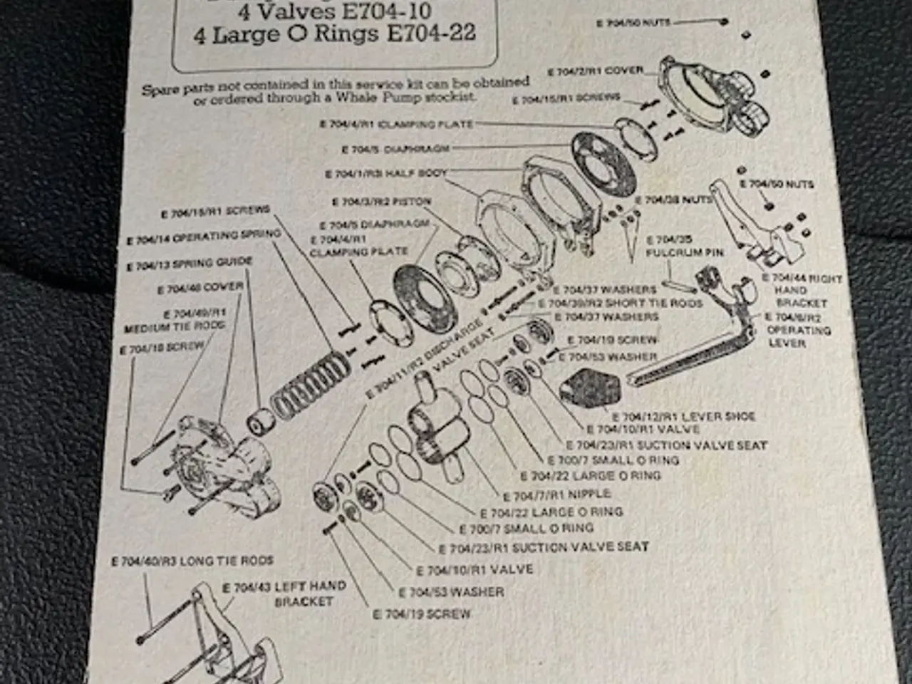 Billede 2 - 4 stk Whale SK0502  Service Kit til Galley MK 2