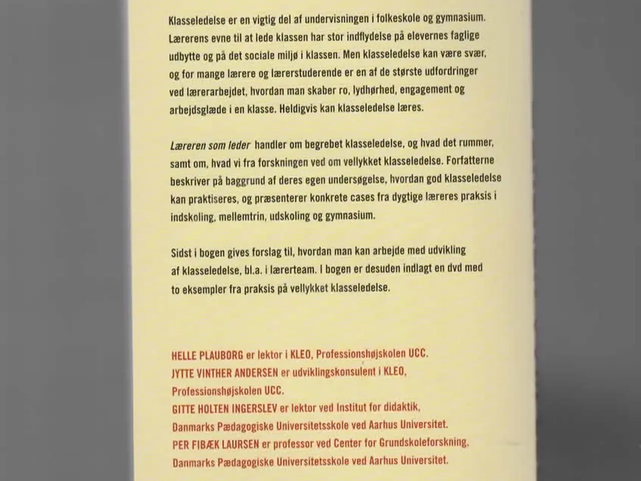Billede 1 - lærerrollen