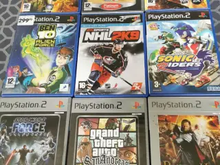 16 gode ps2 spil(40-150kr pr stk)