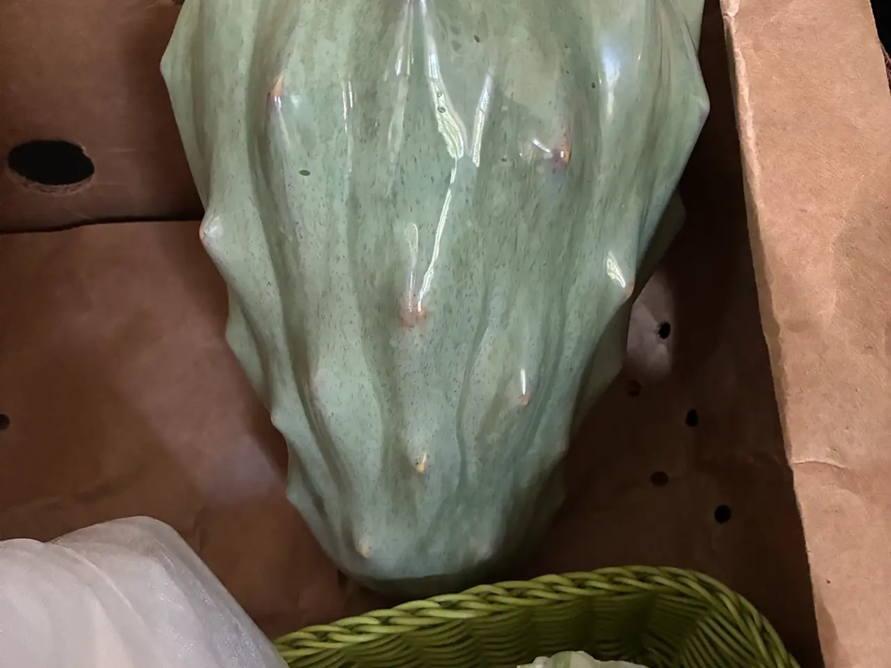 Billede 1 - Flot stor vase med knubber