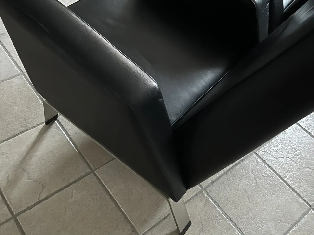 Billede 5 - Lænestole i sort læder design aviator
