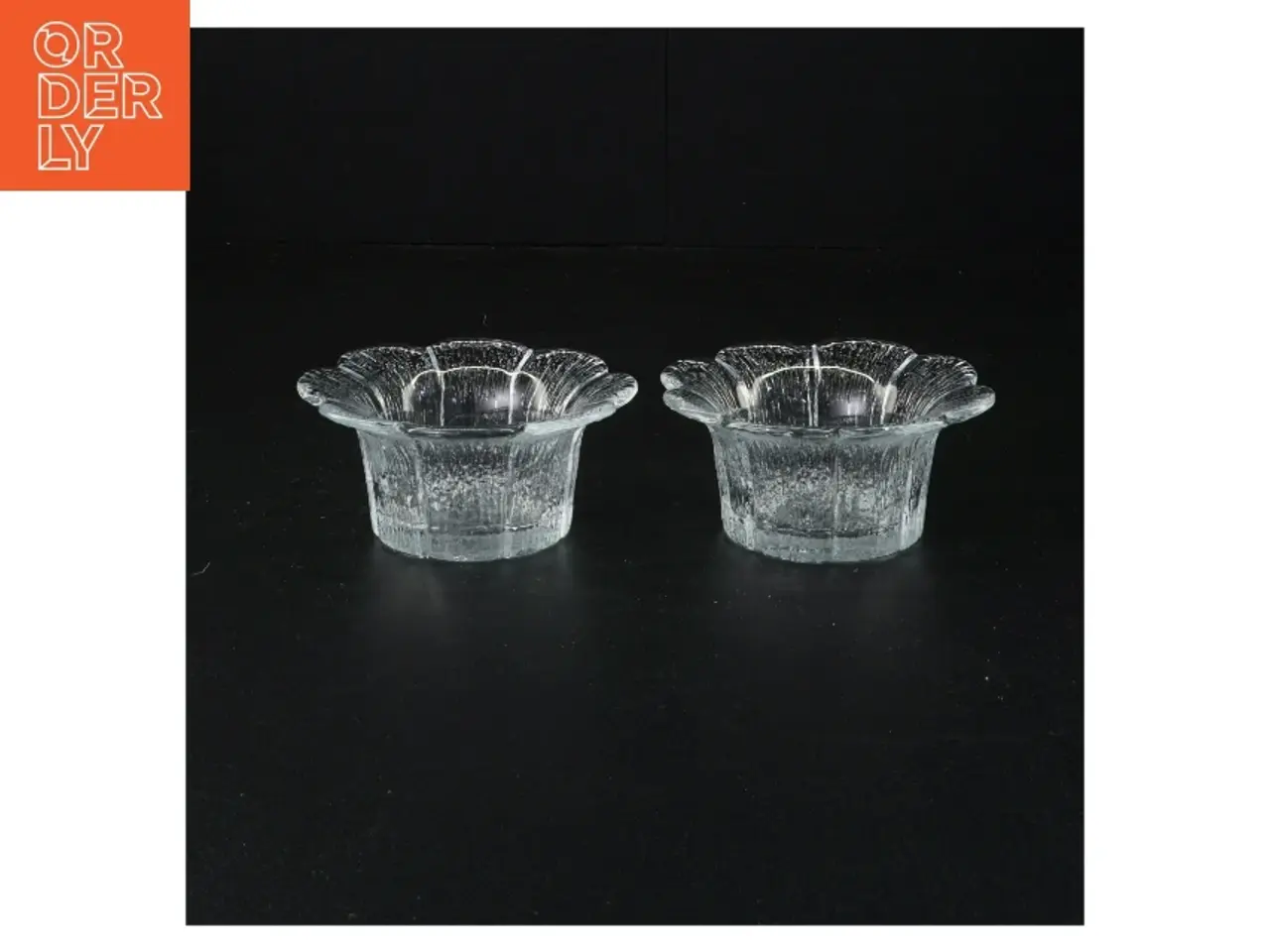 Billede 1 - Glas lysestager til fyrfadslys (str. 10 x 5 cm)