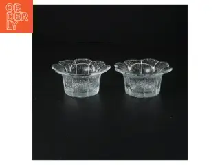 Glas lysestager til fyrfadslys (str. 10 x 5 cm)