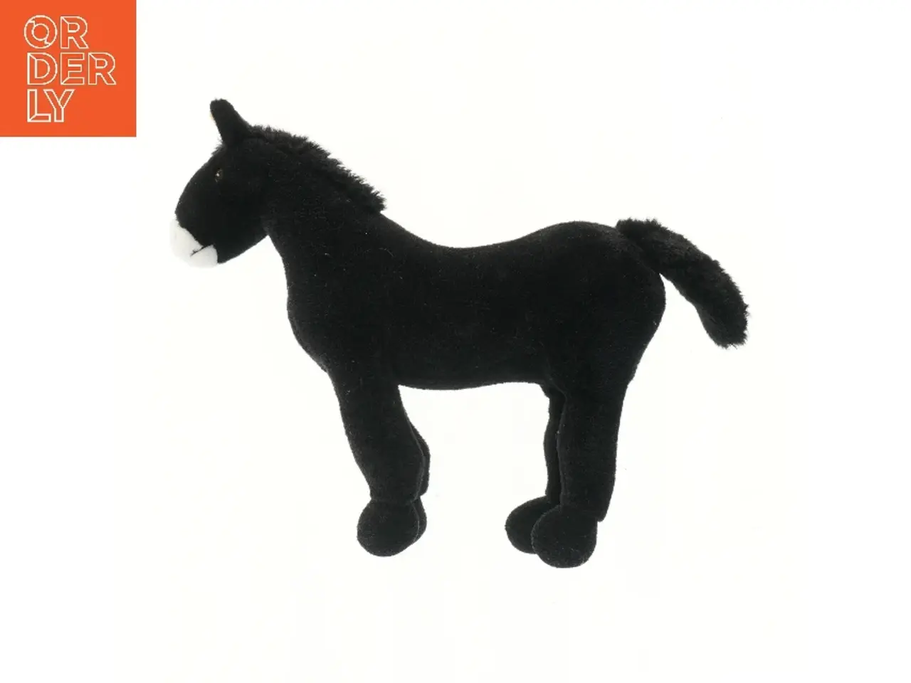 Billede 1 - Sort plys hest (str. 40 cm)