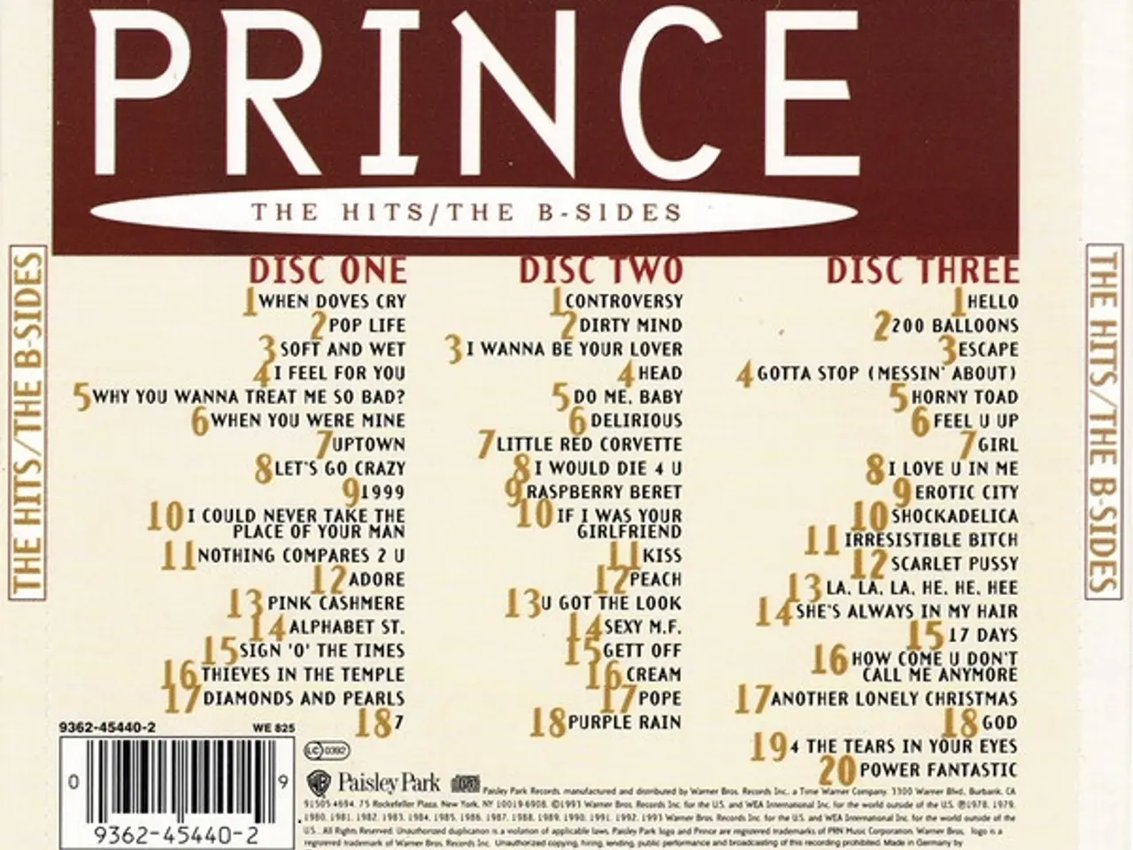 Billede 2 - Prince – The Hits / The B-Sides – 3CD
