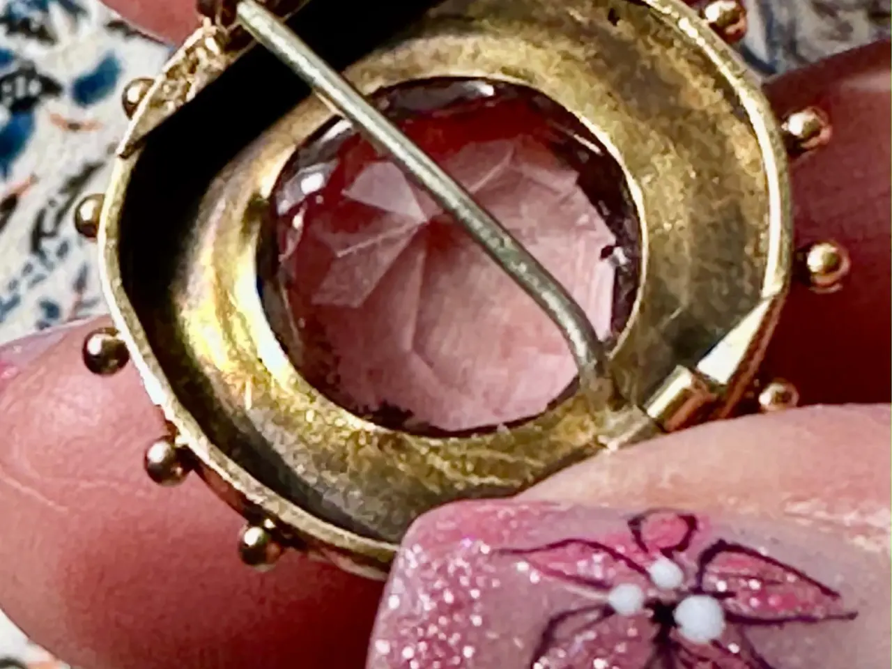 Billede 5 - Antik victoriansk broche af 14 karat guld med stor