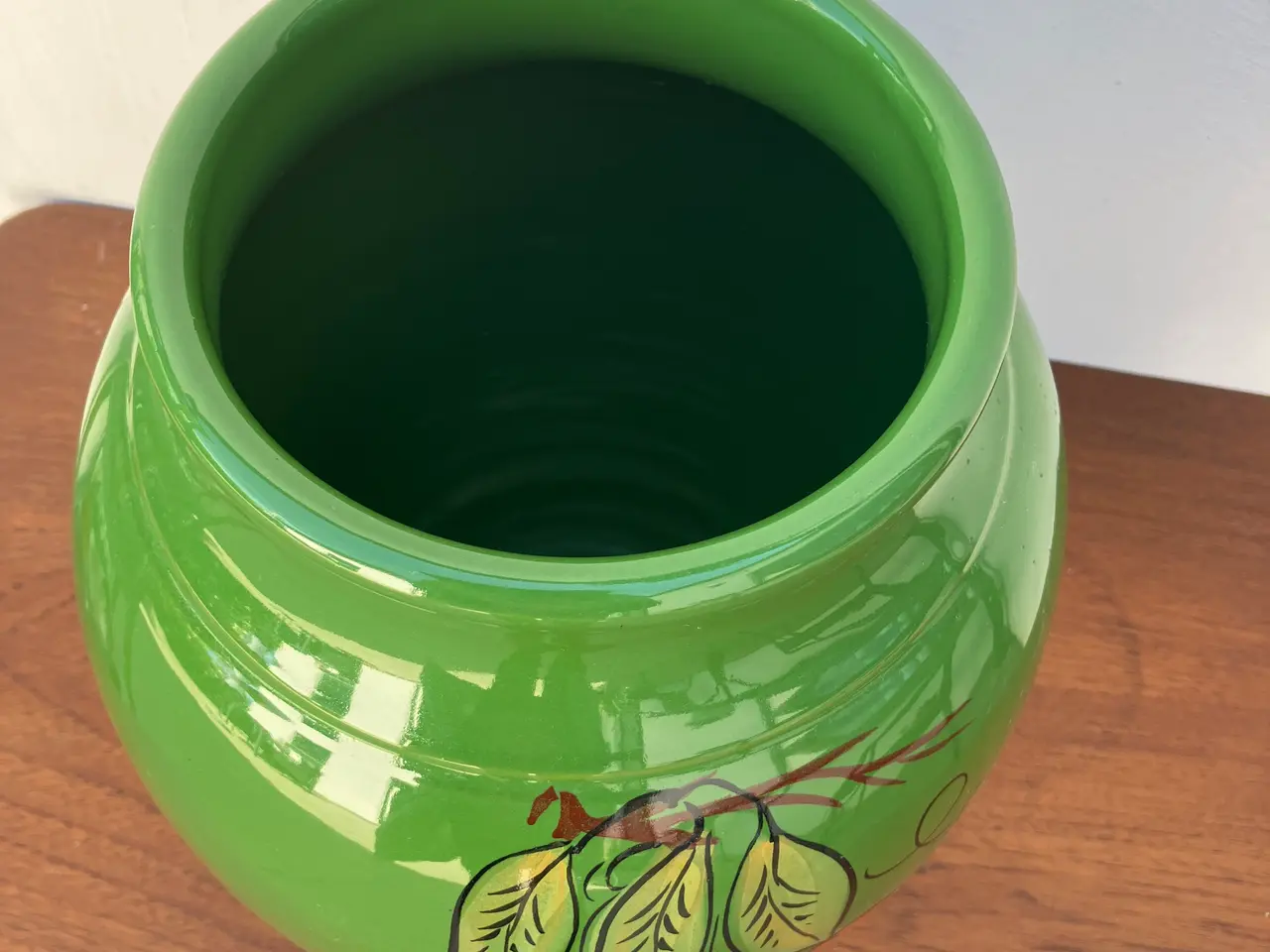 Billede 4 - Smuk håndekoreret grøn Retro Rumtopf