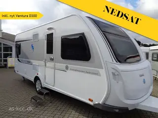 2019 - Knaus Südwind Scandinavian Selection 580 UF Alde Centralvarme, vandbåren gulvvarme, 4 sovepladser, 5 siddepladser, mover, Cykelstativ. inkl. Nyt Isabella Ventura D300
