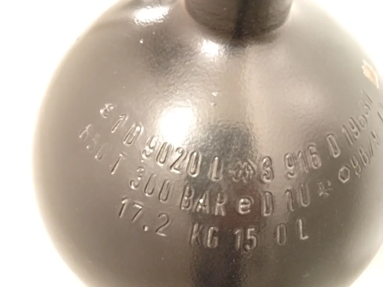 Billede 6 - 15L 200 bar stålflaske med ventil og fod