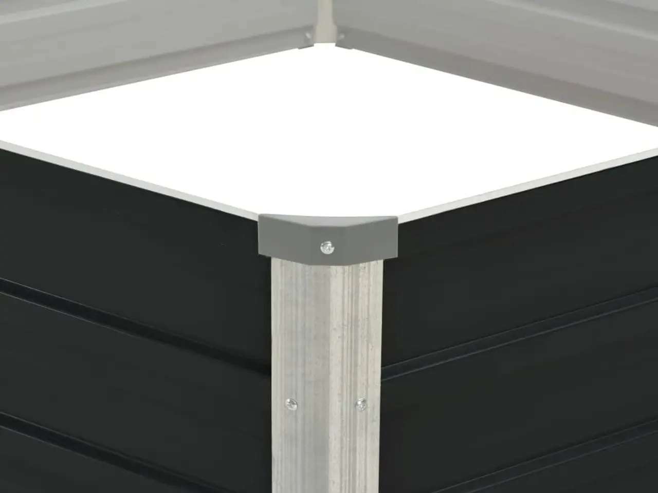 Billede 4 - Hævet plantekasse 129 x 129 x 45 cm - antracitgrå