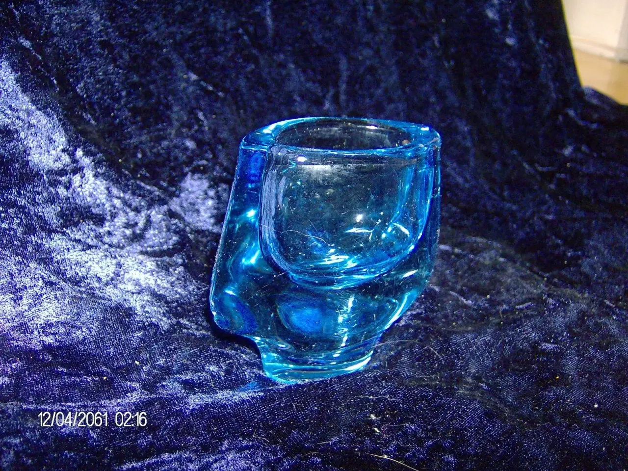 Billede 3 - Blå glas vase 