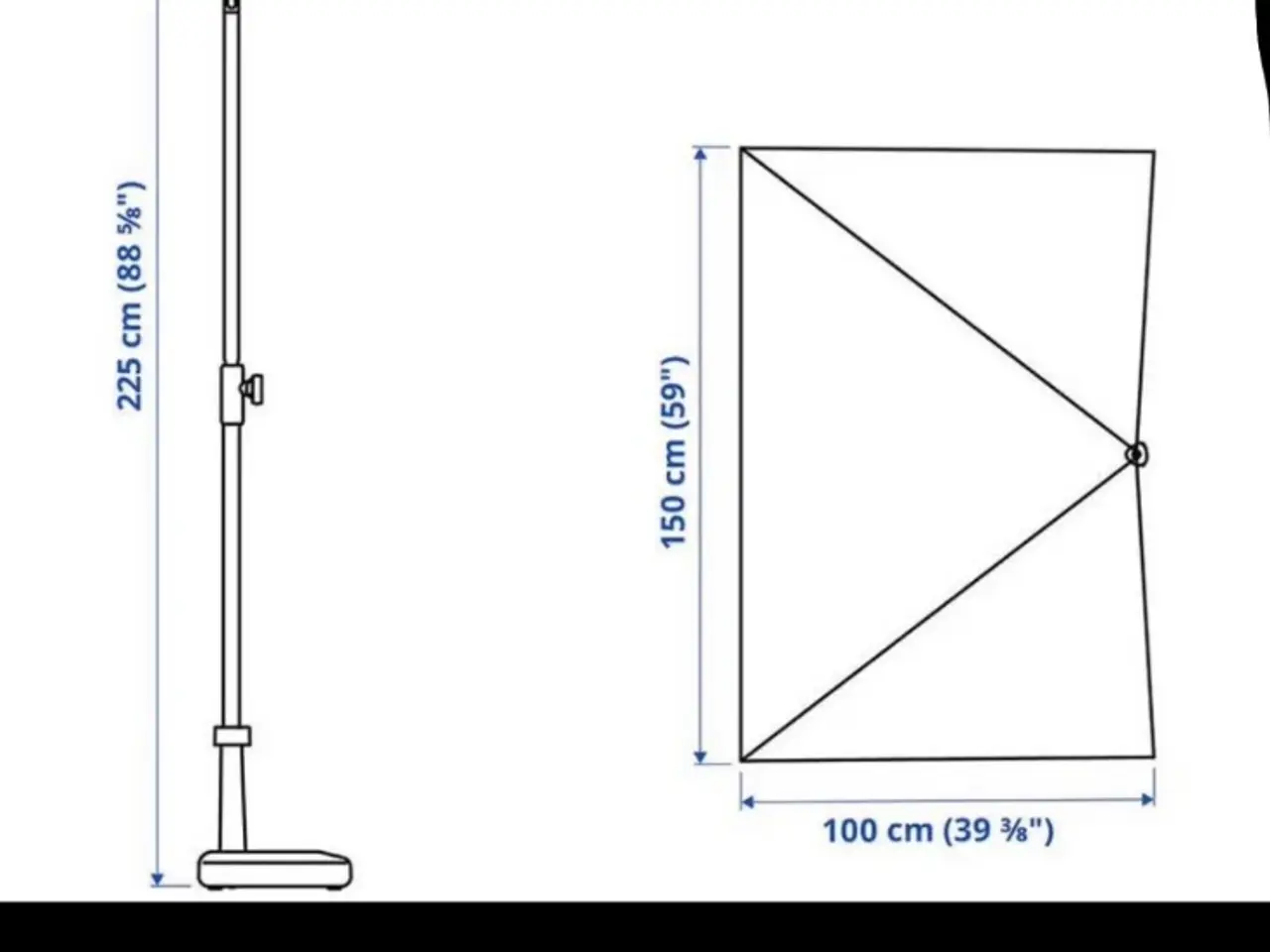 Billede 4 - Ikea parasol til altaner