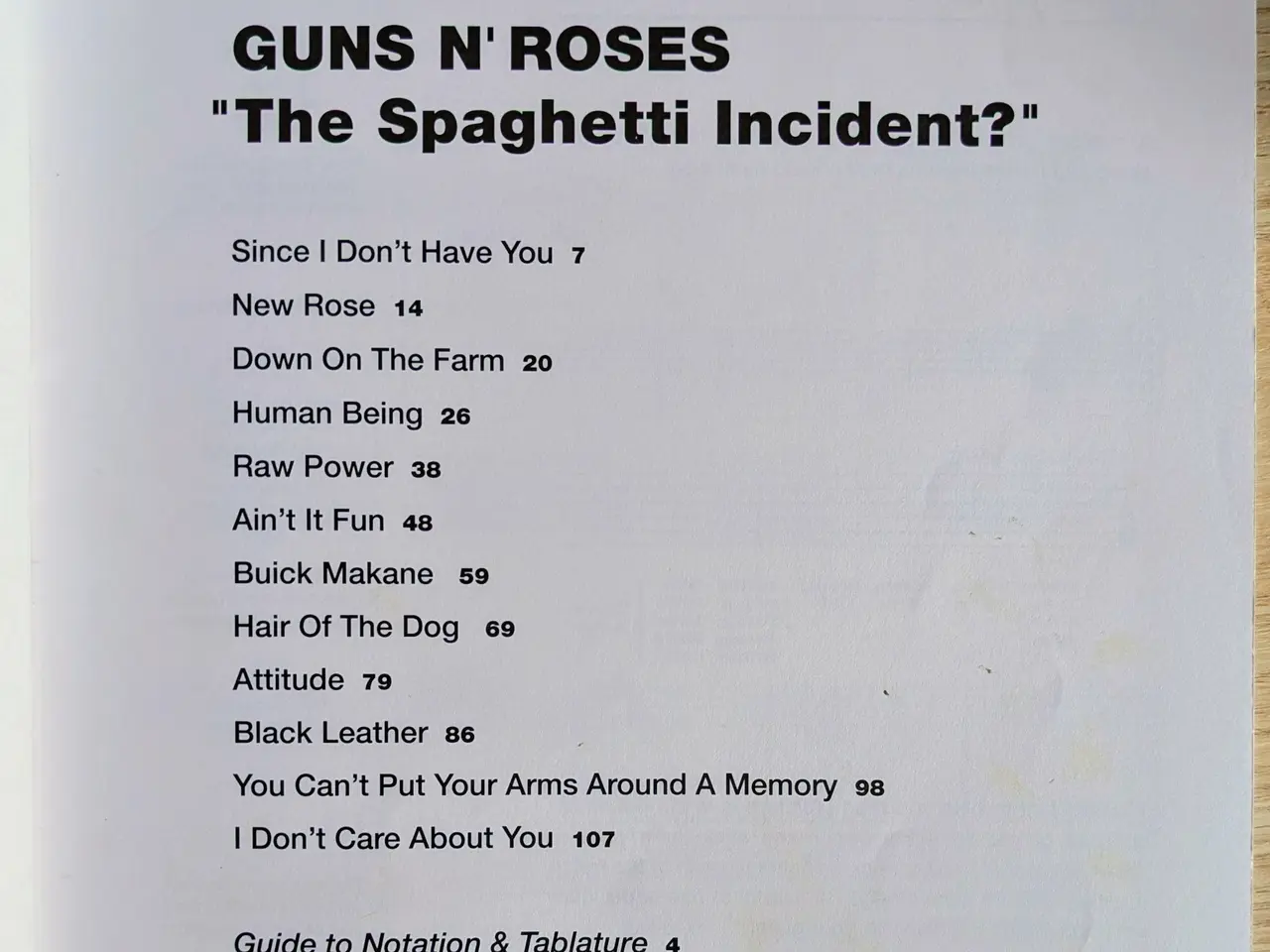 Billede 6 - Guns N' Roses - The Spaghetti Incident nodehæfte!