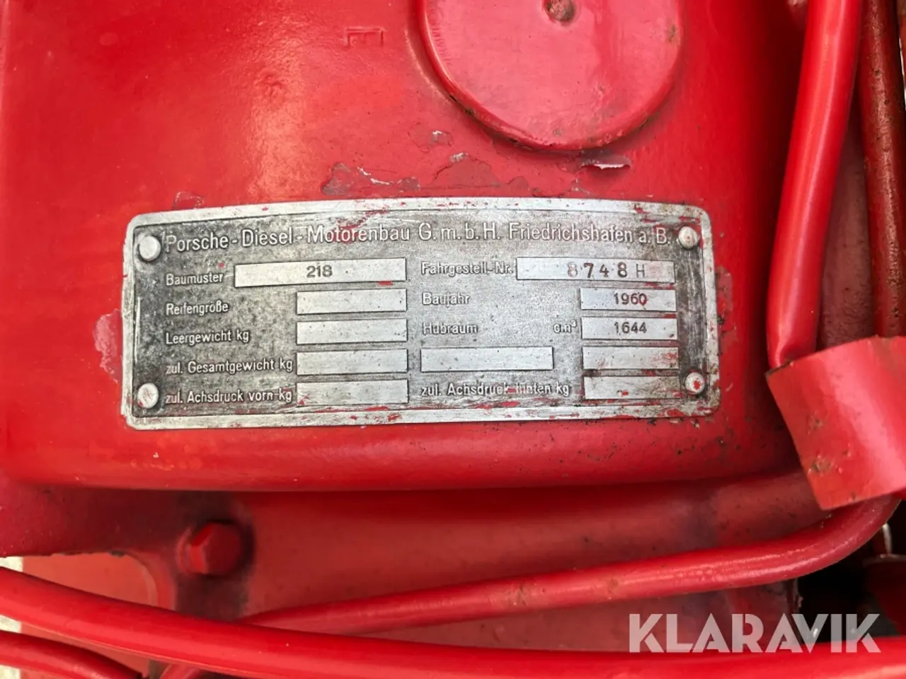 Billede 9 - Veterantraktor Porsche Diesel Standard 218