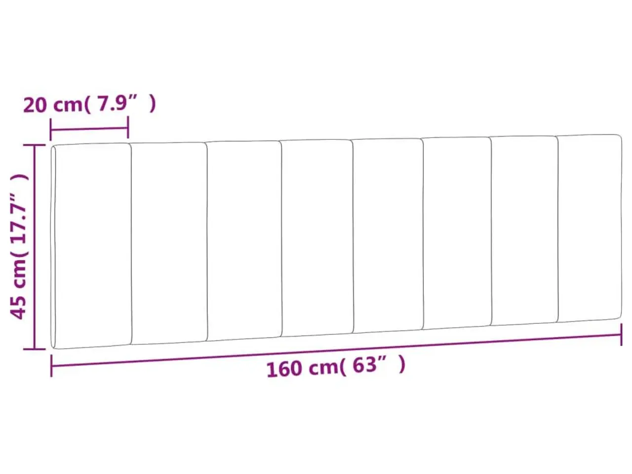 Billede 10 - Gavlpude Hanko 160 cm - velour, sort