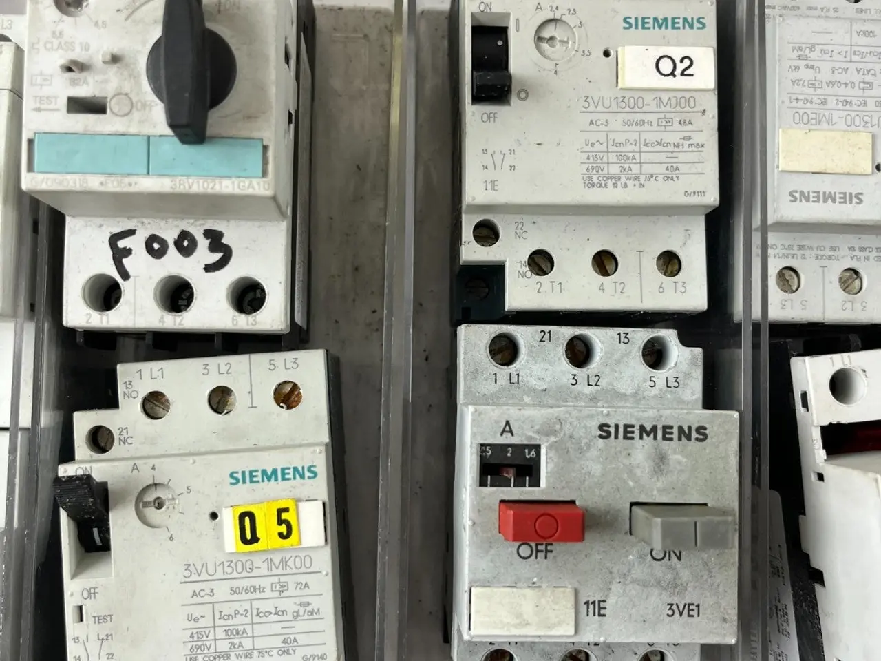 Billede 5 - Siemens Motor Starter parti 18pcs 3VE1 3RV 3VU