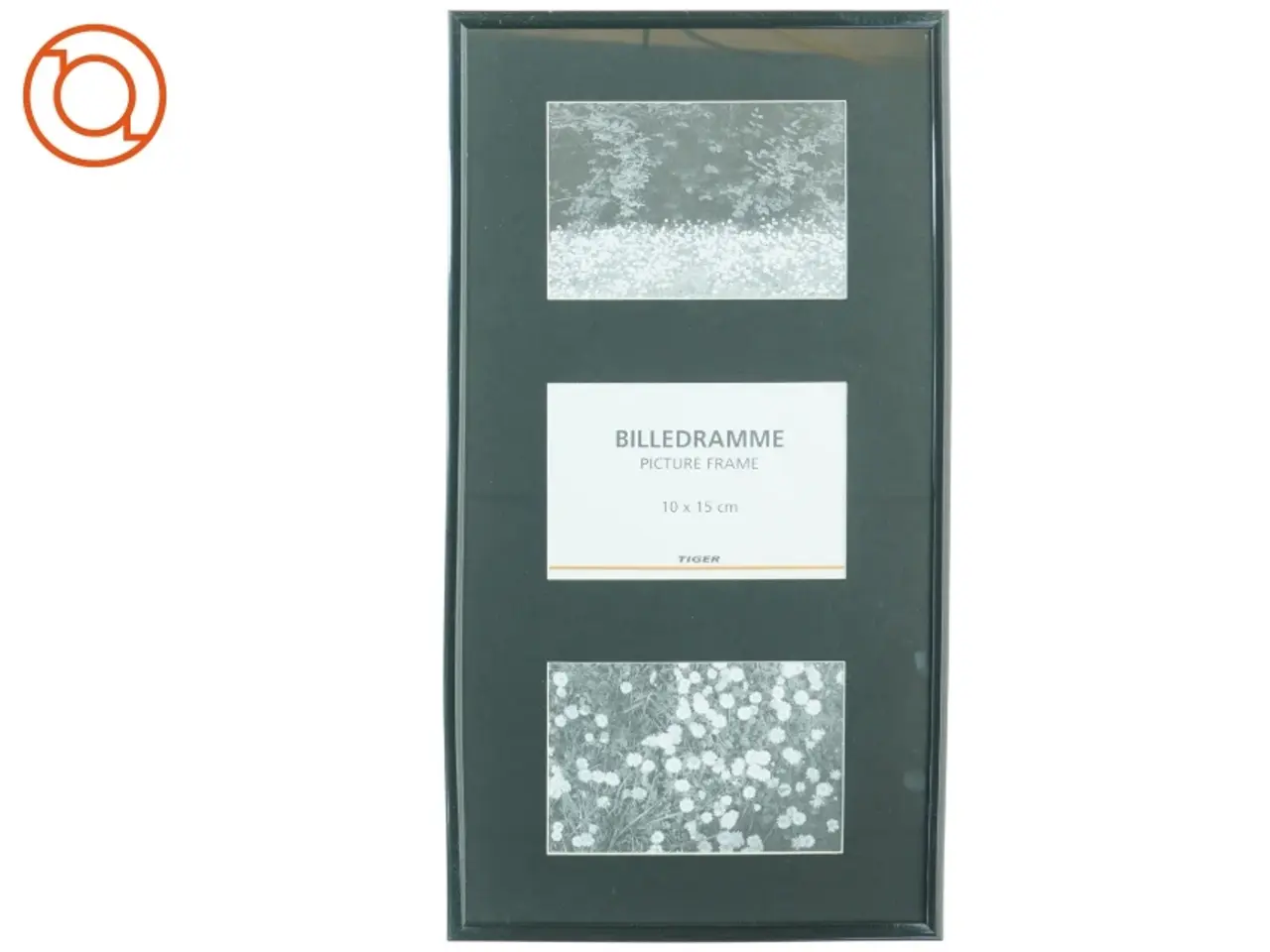 Billede 1 - Sort billedramme til tre billeder fra Tiger (str. 46 x 25 cm)