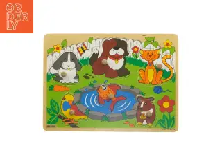 Træ puslespil med dyremotiver fra Kids Wood (str. 28 x 20 cm)