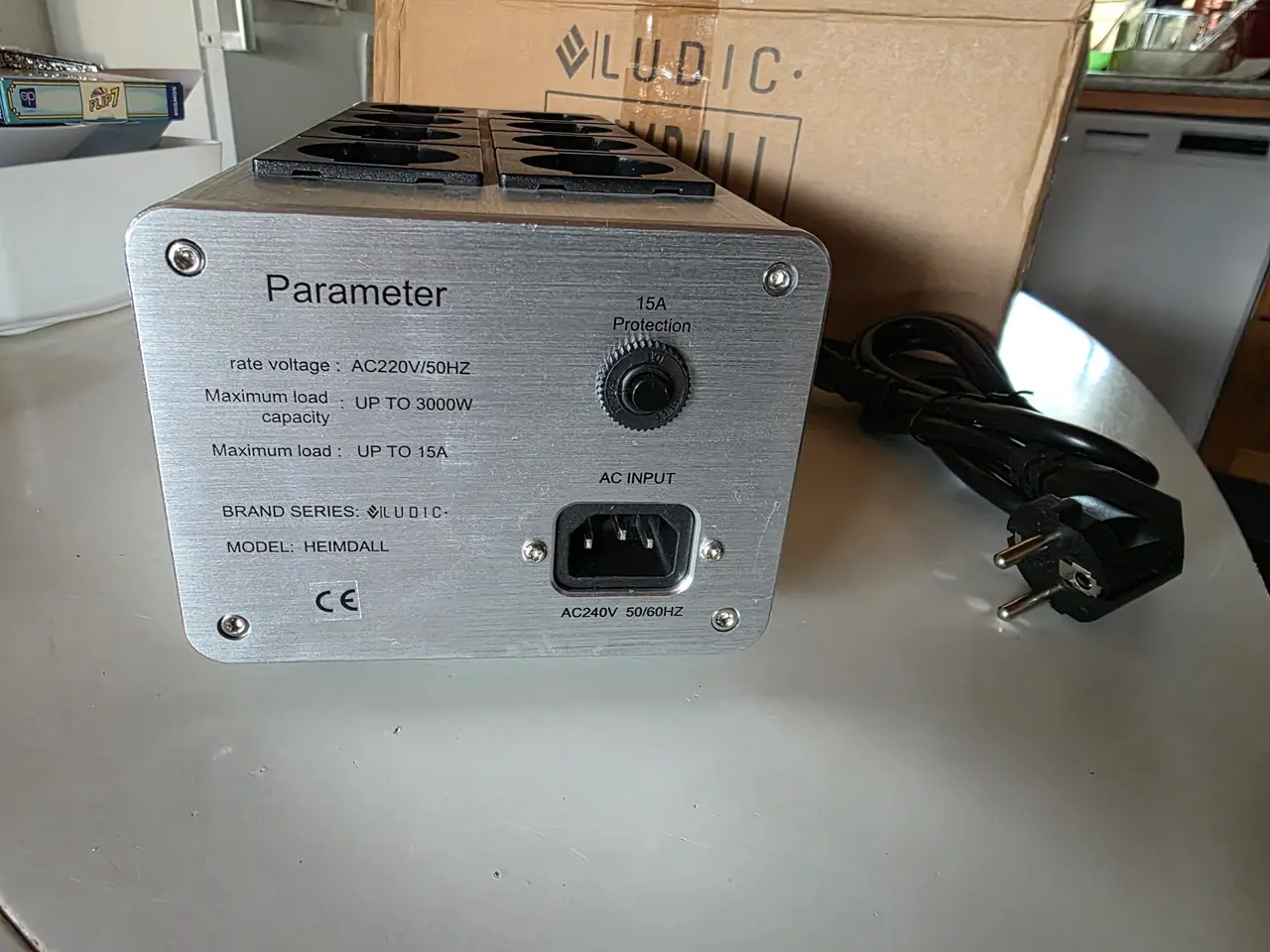 Billede 3 - LUDIC HEIMDALL Hifi 8-vejs strømfilter, netfilter 