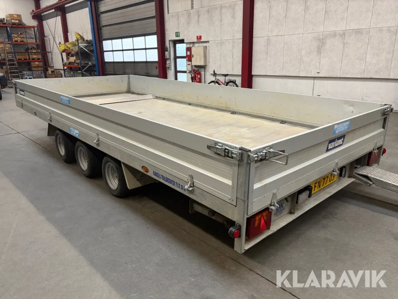 Billede 3 - Maskintrailer Variant 3522L5 - 3.500kg - 3 akslet