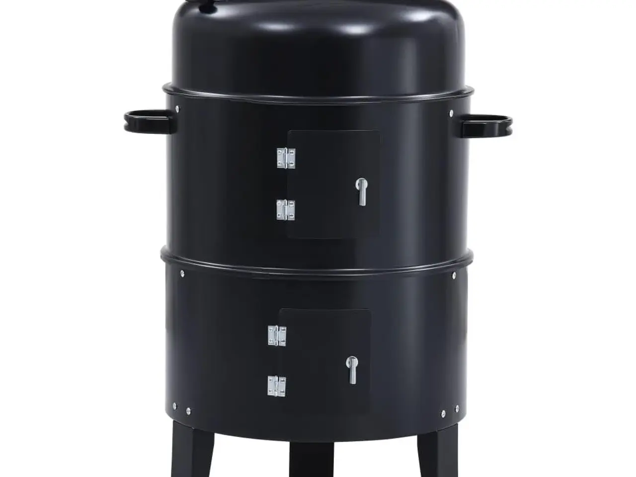 Billede 7 - 3-i-1 kul-/røgegrill 40 × 80 cm - sort stål