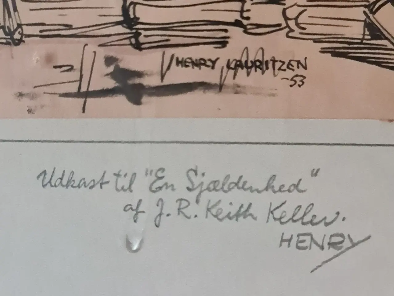 Billede 4 - Henry Lauritzen original tegning fra 1953