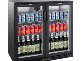 Backbar / barkøleskab 198 liter – med 2 døre