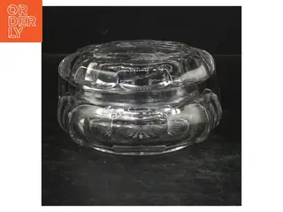 Krystal glas lågkrukke (str. Ø. 12 cm)