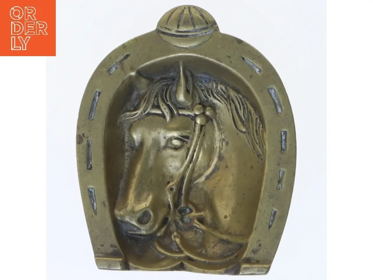 Billede 1 - Bronze hestehoved dekoration (str. 9x7,5 cm)