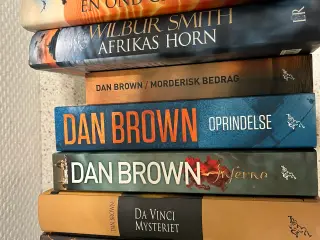 Wilbur Smith og Dan Brown bøger sælges